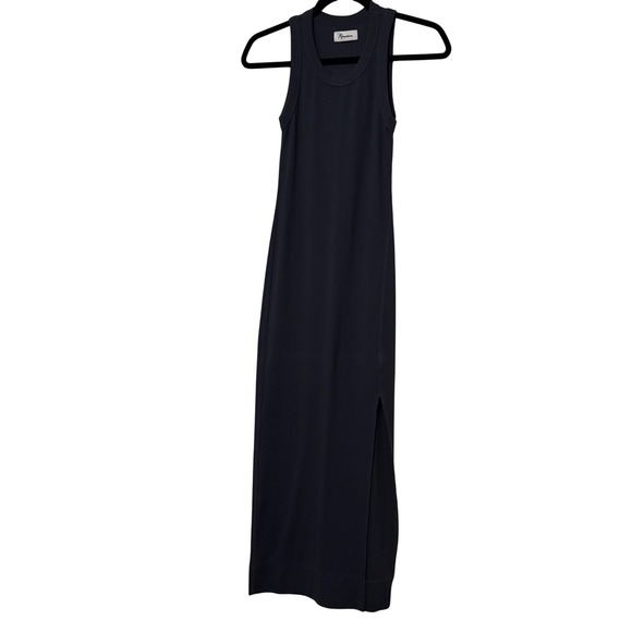 Rowan Dylan Knit Cotton Modal Side Slit Midi Tank Dress XS Slate - Picture 2 of 9